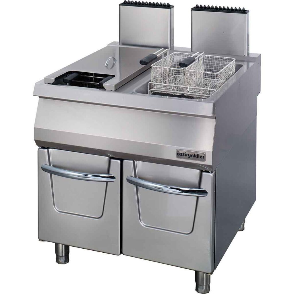 900 Seri Fritoz Dolaplı Gazlı 80×90×85