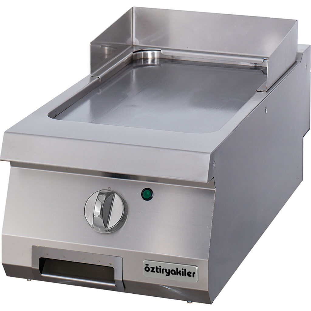 900 Seri Set Ustu Grill Plate Duz Elektrikli 40×90×30-sert Krom Kaplı
