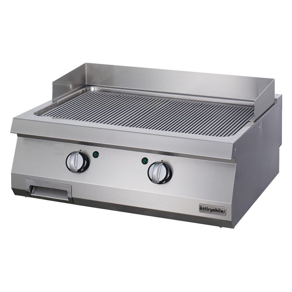 700 Seri Set Üstü Grill Plate Oluklu Elektrikli 80×70×30