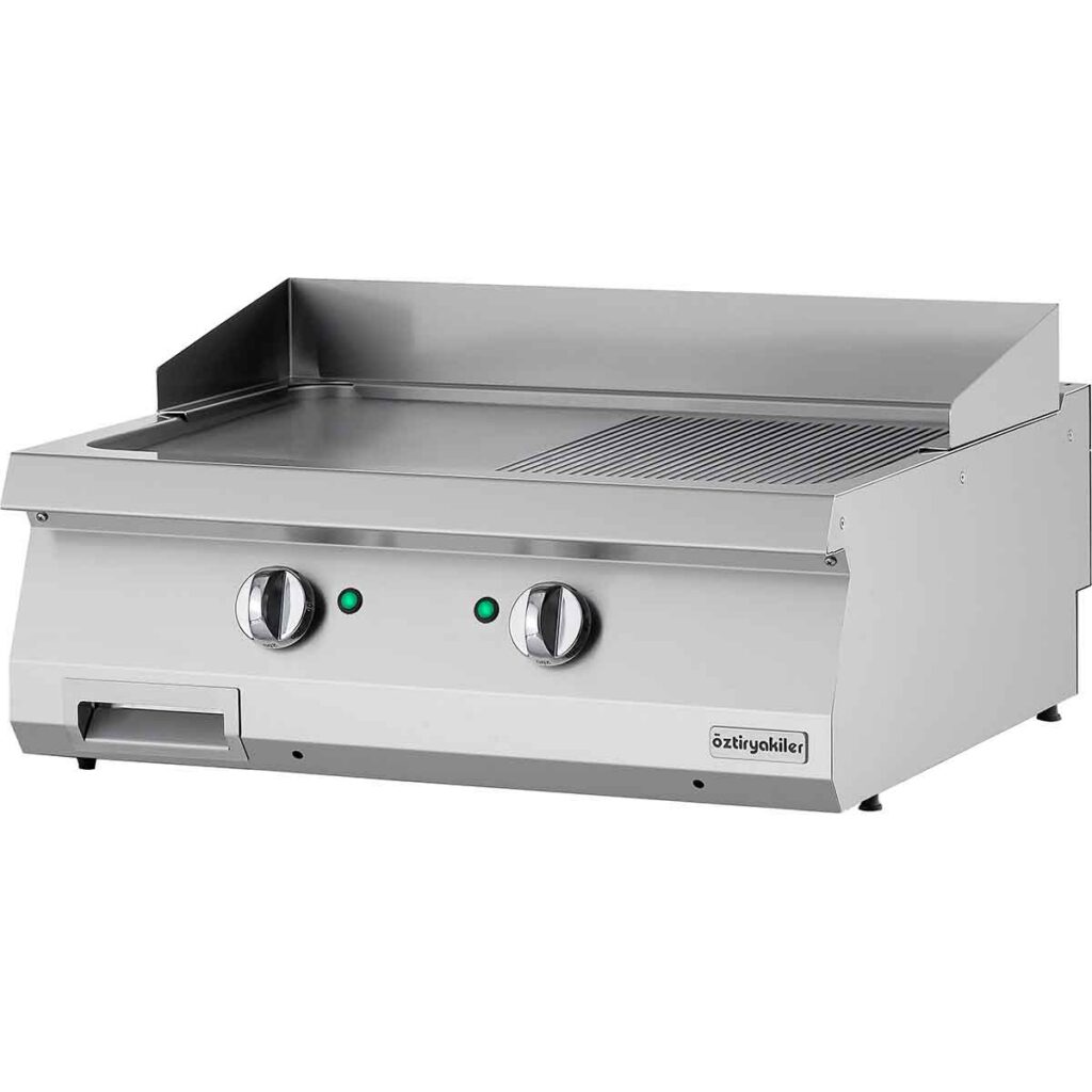 700 Seri Set Üstü Grill Plate Y.oluklu Elektrikli 80×70×30
