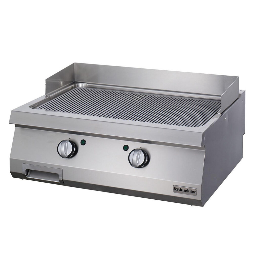 900 Seri Set Ustu Grill Plate Oluklu Elektrikli 80×90×30