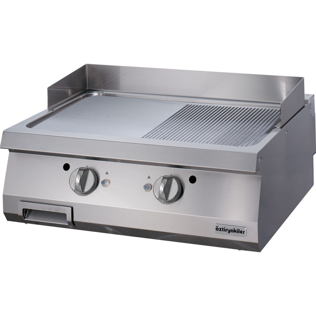 900 Seri Set Ustu Grill Plate Y.oluklu Gazlı 80×90×30