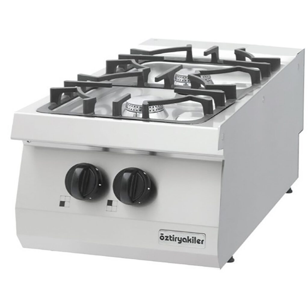 700 Seri Set Üstü İkili Ocak Gazlı 40×70×30 (L) -2×6 kW