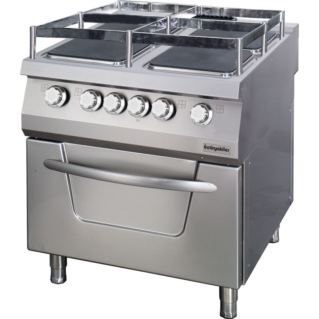 900 Seri Kuzine Fırınlı Elektrikli 4 Kare Plate 80×90×85-Gemi Model