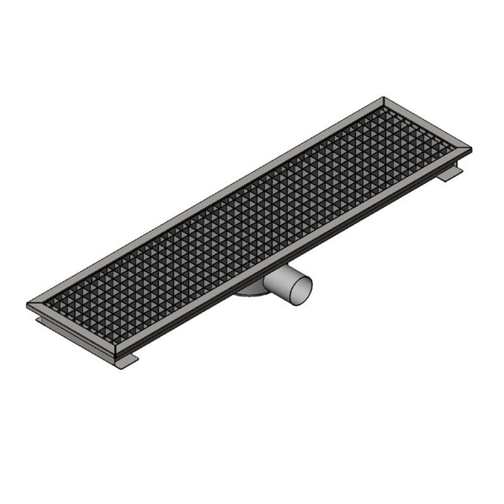 YER IZGARASI TAVALI ORTADAN SIFONLU SAGDAN CIKISLI Q 100 PVC 290*290