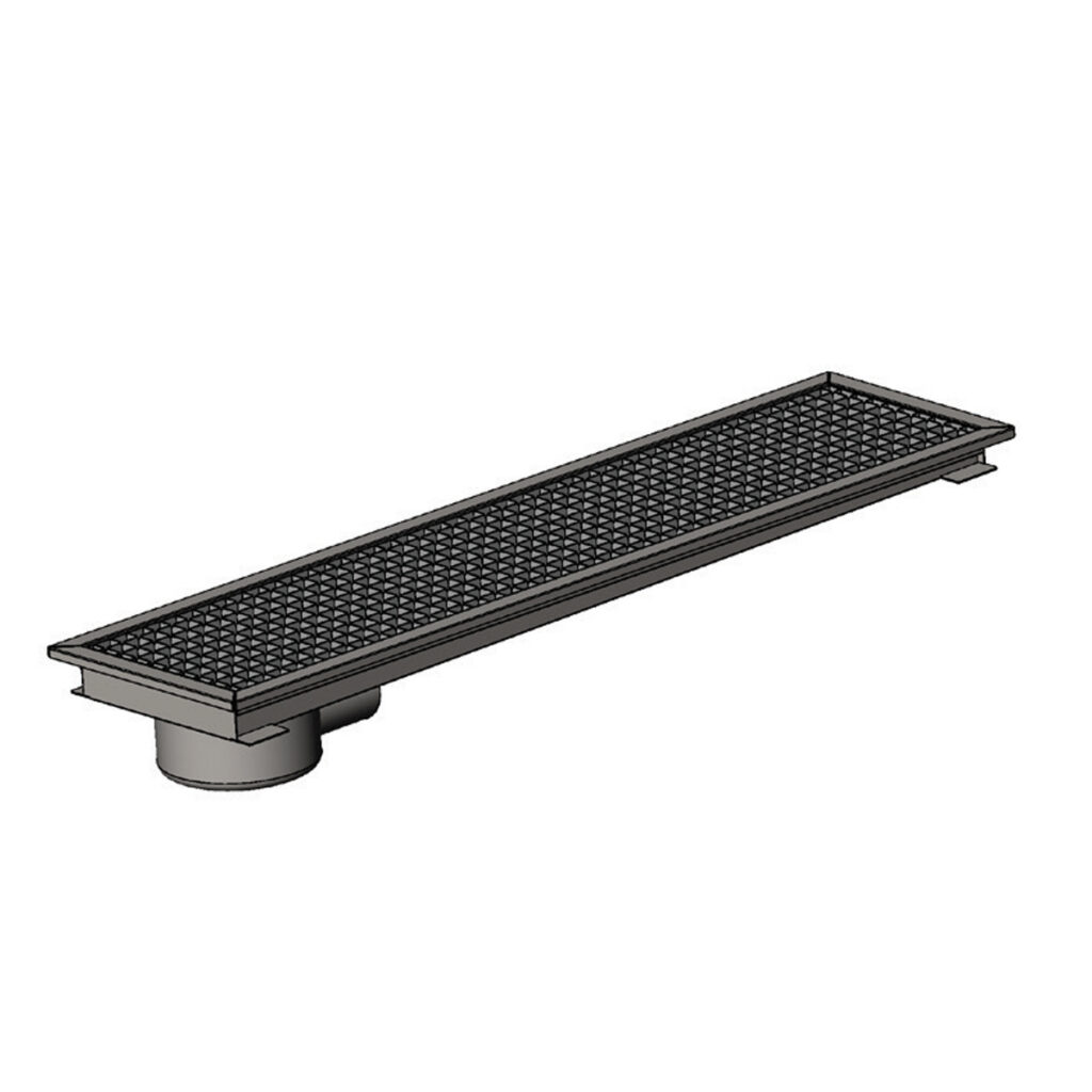 YER IZGARASI TAVALI KENARDAN SIFONLU -ARKADAN CIKISLI Q100 PVC 290*290