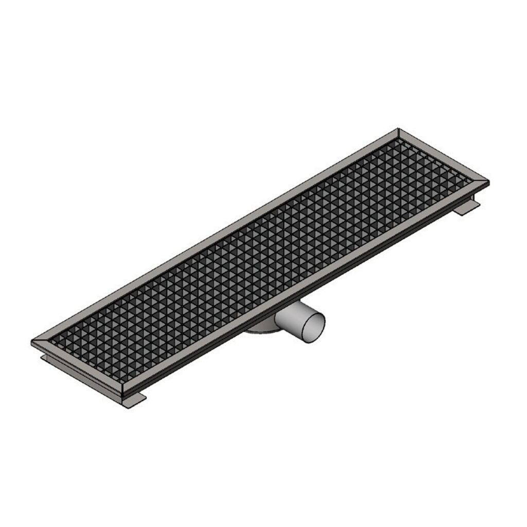 YER IZGARASI TAVALI ORTADAN SIFONLU SAGDAN CIKISLI Q 100 PVC 490*290
