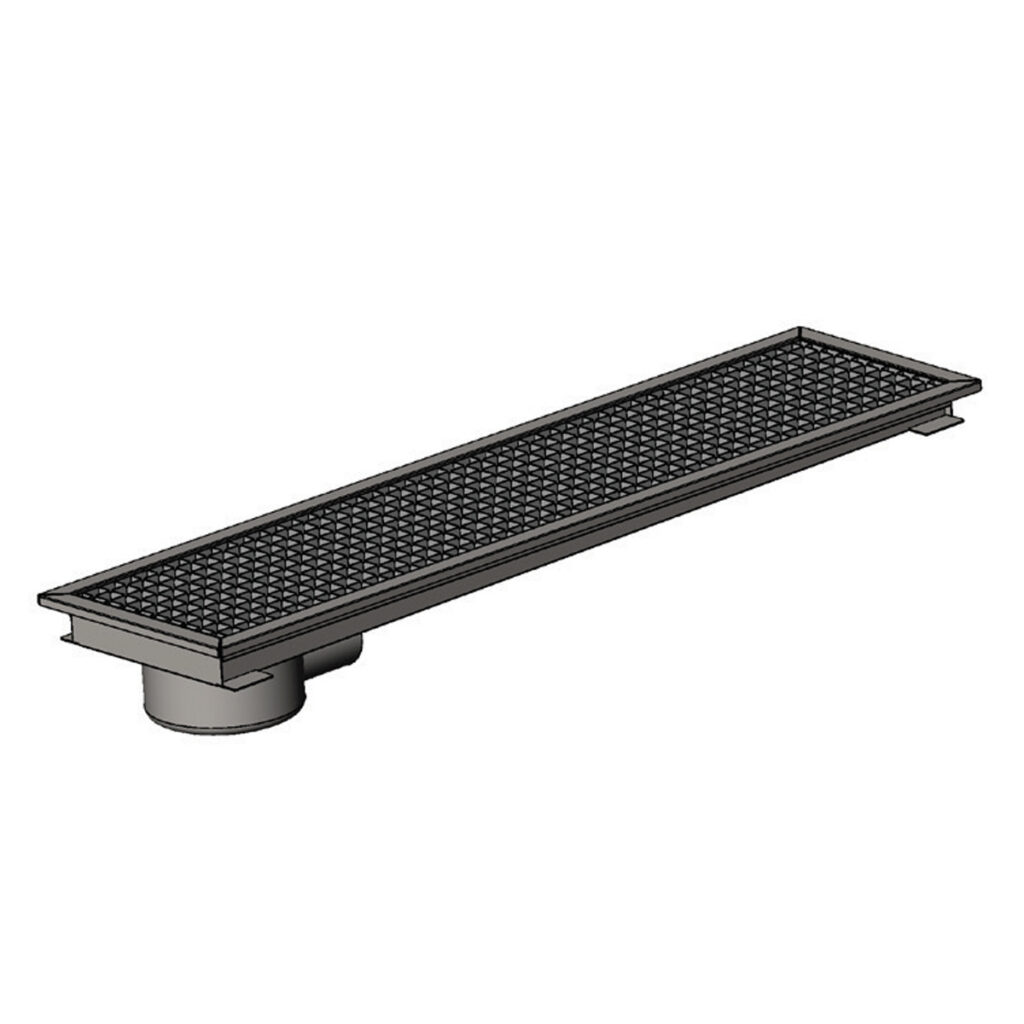 YER IZGARASI TAVALI KENARDAN SIFONLU -ARKADAN CIKISLI Q100 PVC 490*290