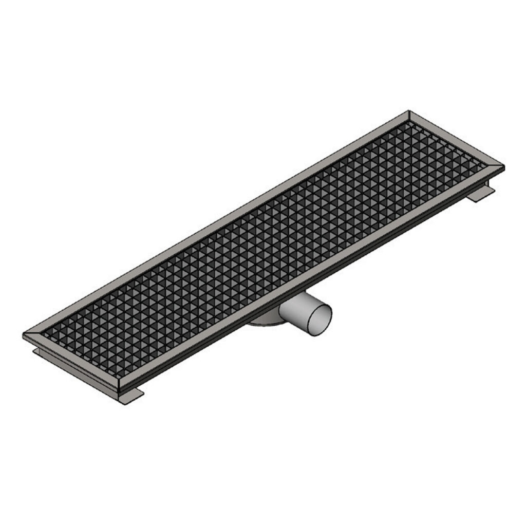 YER IZGARASI TAVALI ORTADAN SIFONLU SAGDAN CIKISLI Q 100 PVC 740*290