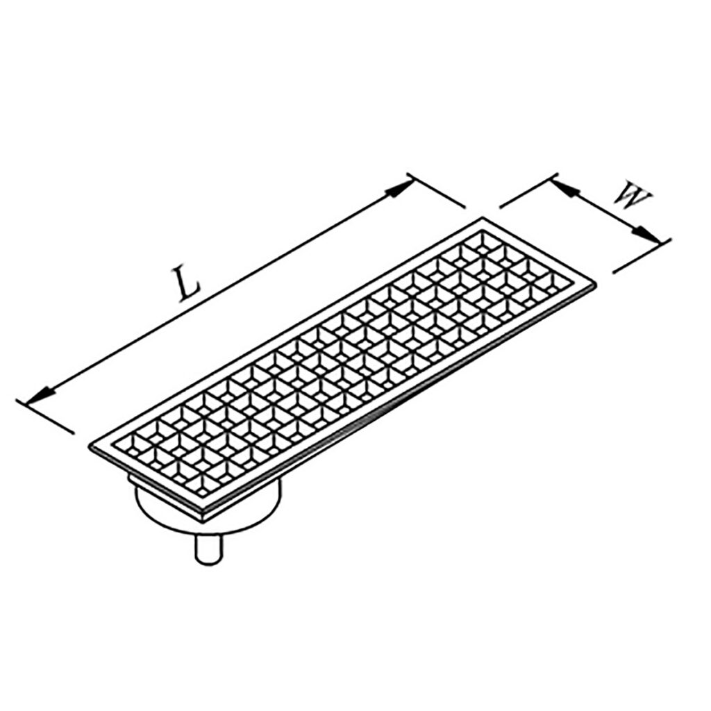 YER IZGARASI TAVALI KENARDAN SİFONLU ALTTAN CIKISLI Q50 PVC 740*290