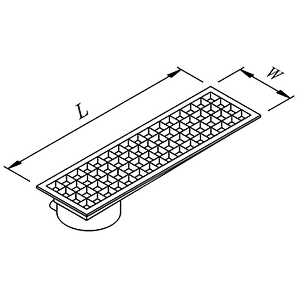 YER IZGARASI TAVALI KENARDAN SIFONLU -SOLDAN CIKISLI Q70 PVC 1620*290