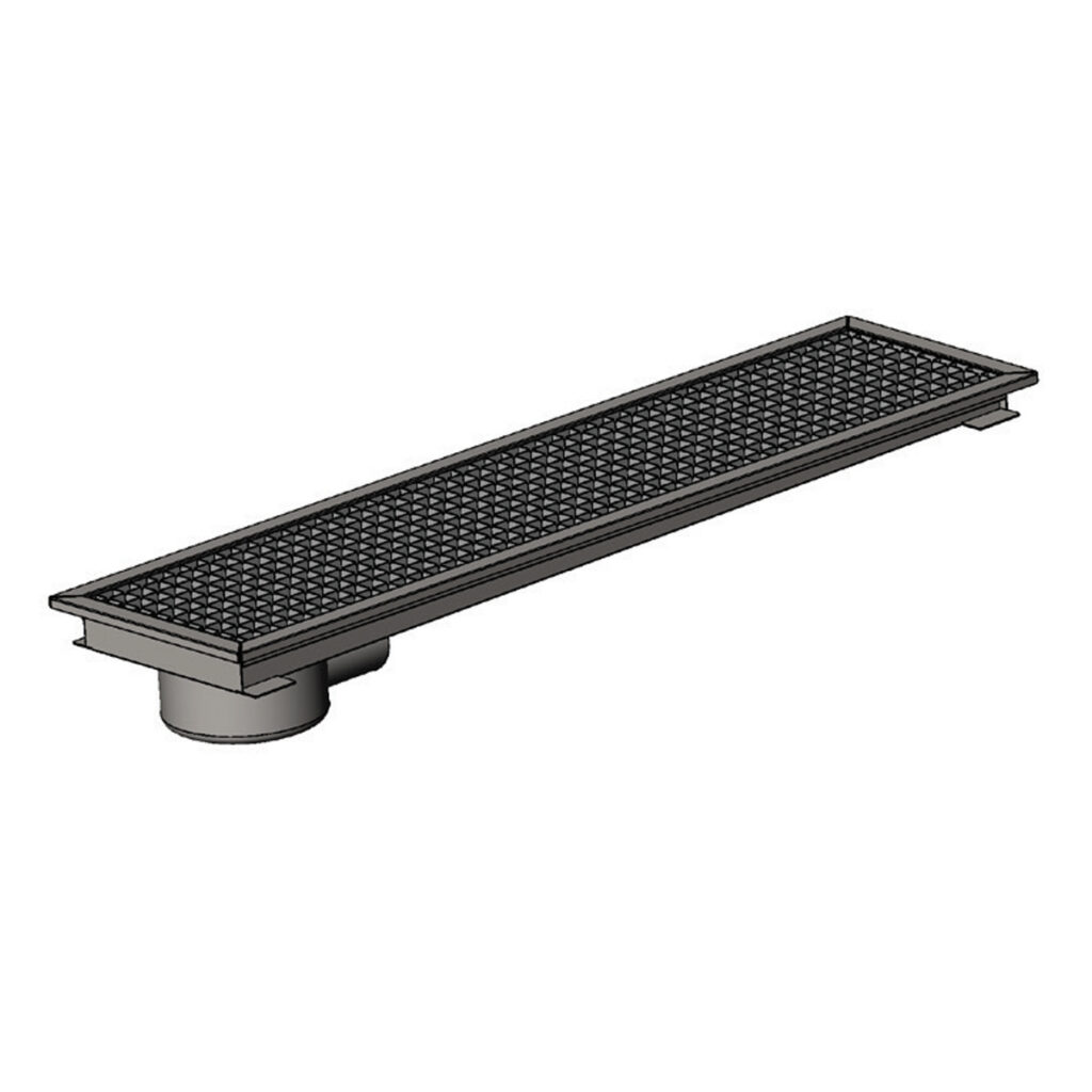 YER IZGARASI TAVALI KENARDAN SIFONLU -ARKADAN CIKISLI Q100 PVC 2060*290