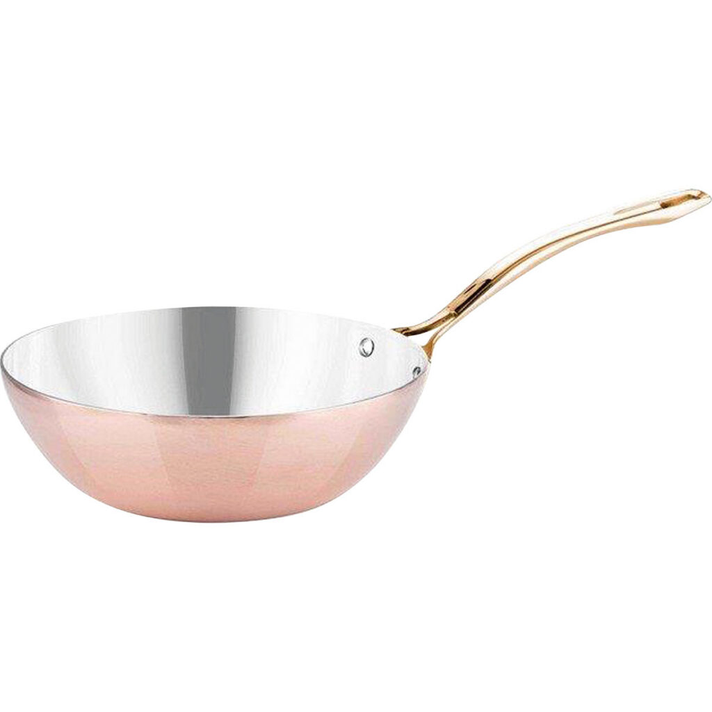 BAKIR ICI PASLANMAZ WOK TAVA 24 CM